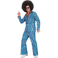 Super Années 60 Mandala Bleu 2 Pièces Costume