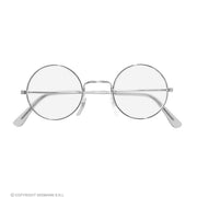 Op deze afbeelding zie je een Accessoires, van het merk Widmann. Iconische Ronde Zilveren Bril