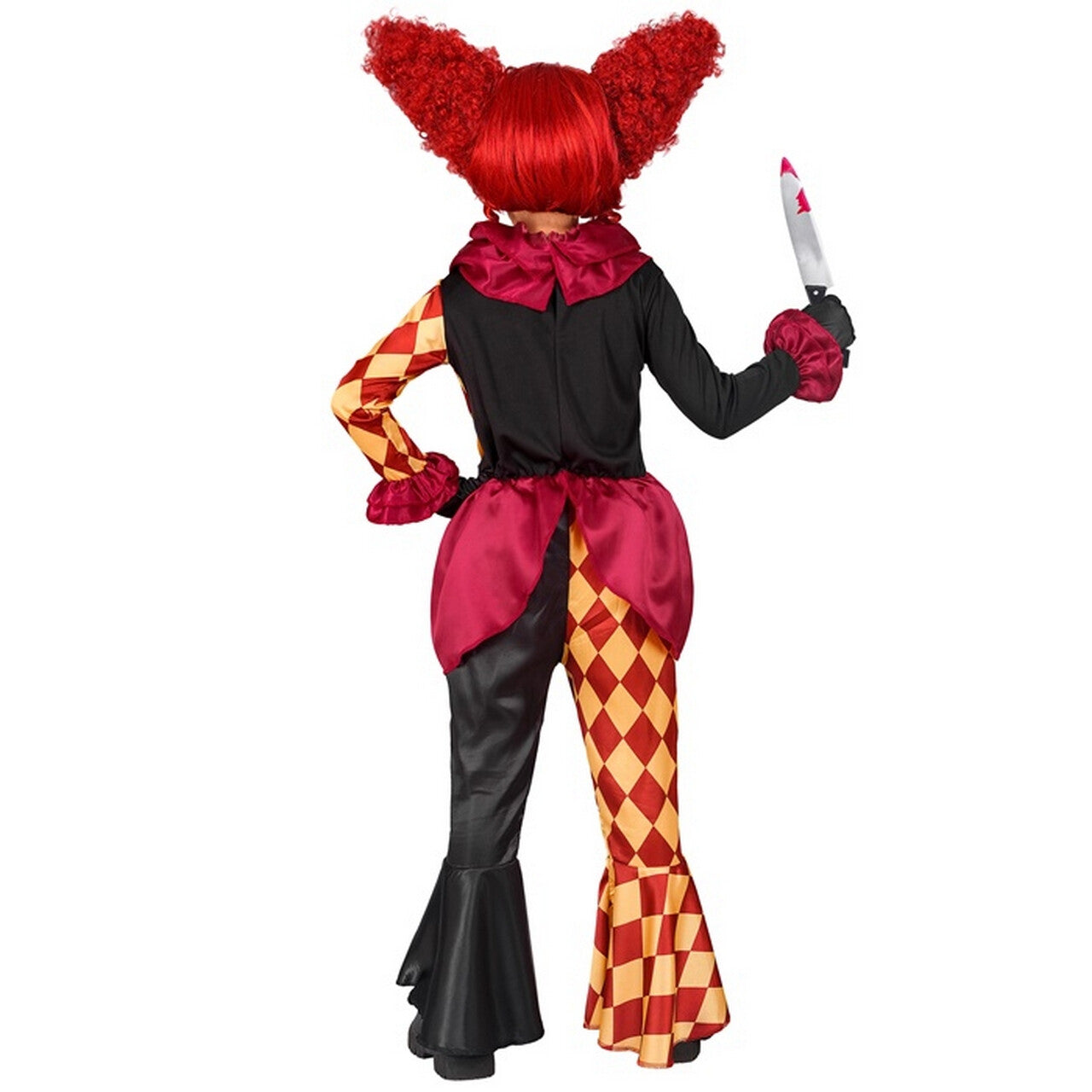 Op deze afbeelding zie je een Kostuums, van het merk Widmann. Holly Horror Clown Meisje Kostuum