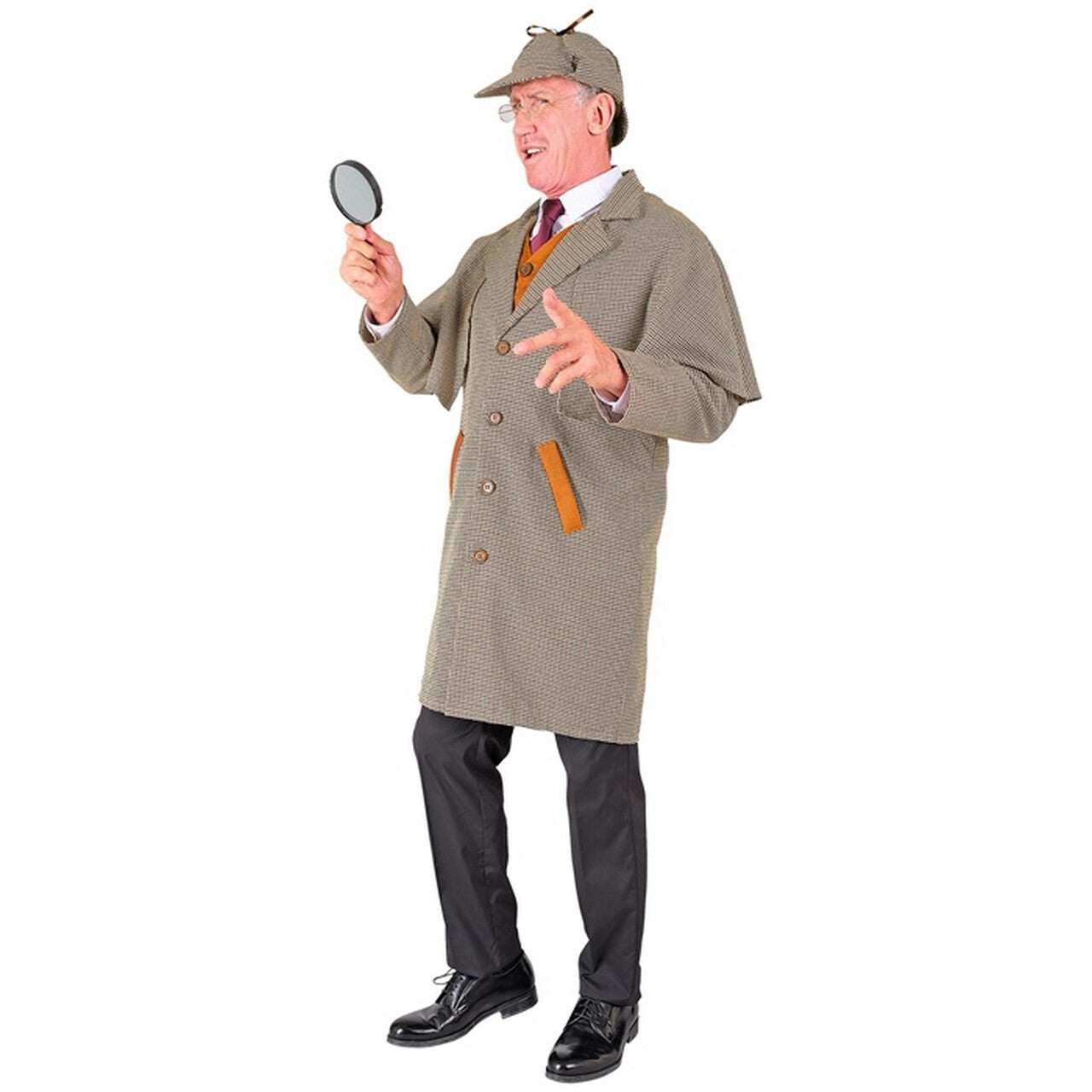 Op deze afbeelding zie je een Kostuums, van het merk Widmann. Detective Speurneus Man Kostuum