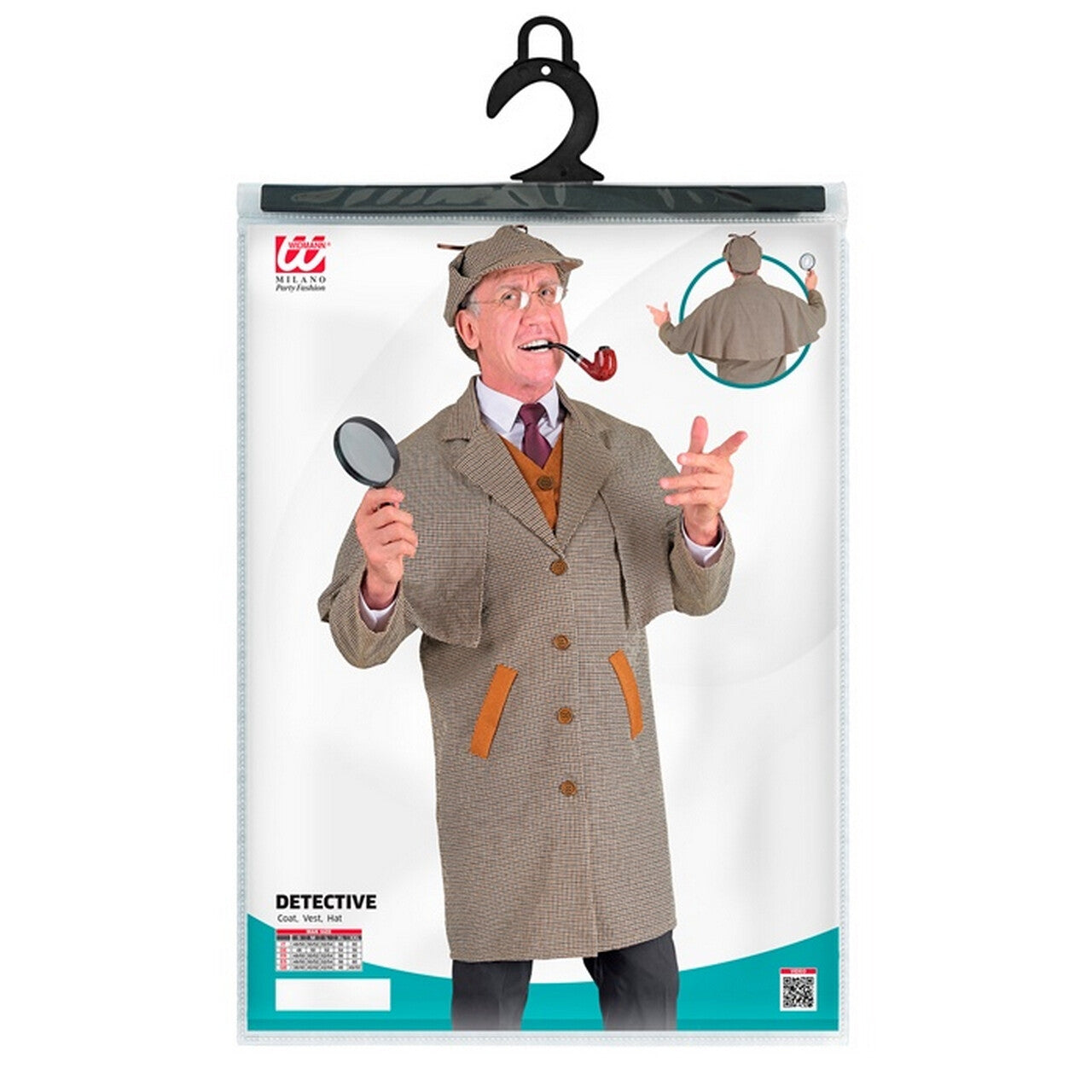 Op deze afbeelding zie je een Kostuums, van het merk Widmann. Detective Speurneus Man Kostuum
