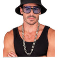 Collier Double Perles Disco Argenté