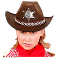 Chapeau De Cowboy Marron Avec étoile De Shérif Enfant