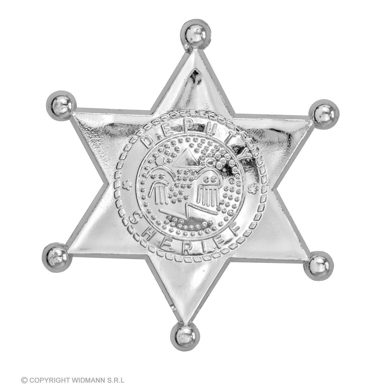 Op deze afbeelding zie je een Accessoires, van het merk Widmann. Sheriff Ster Zilver