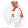 Ailes De Plumes De Luxe Blanches Pliables 80 X 60 Cm