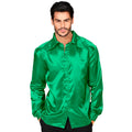 Chemise Satinée Verte Années 70