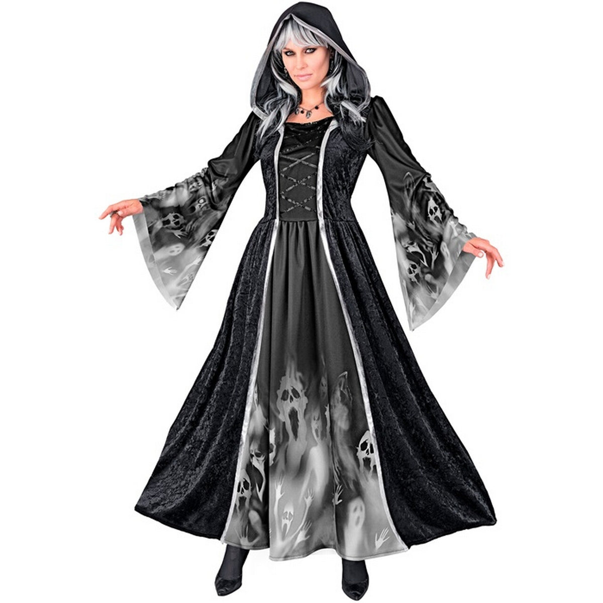 Op deze afbeelding zie je een Kostuums, van het merk Widmann. Screaming Souls Witch Vrouw Kostuum