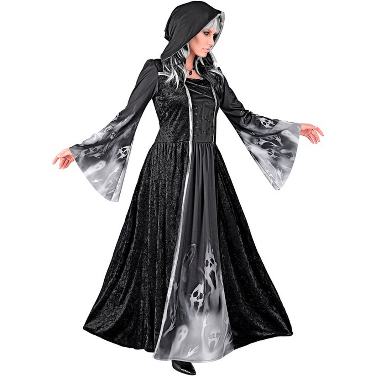 Op deze afbeelding zie je een Kostuums, van het merk Widmann. Screaming Souls Witch Vrouw Kostuum