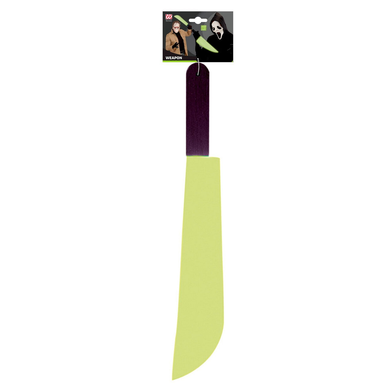 Op deze afbeelding zie je een Accessoires, van het merk Widmann. Glow In The Dark Machete 52 Centimeter