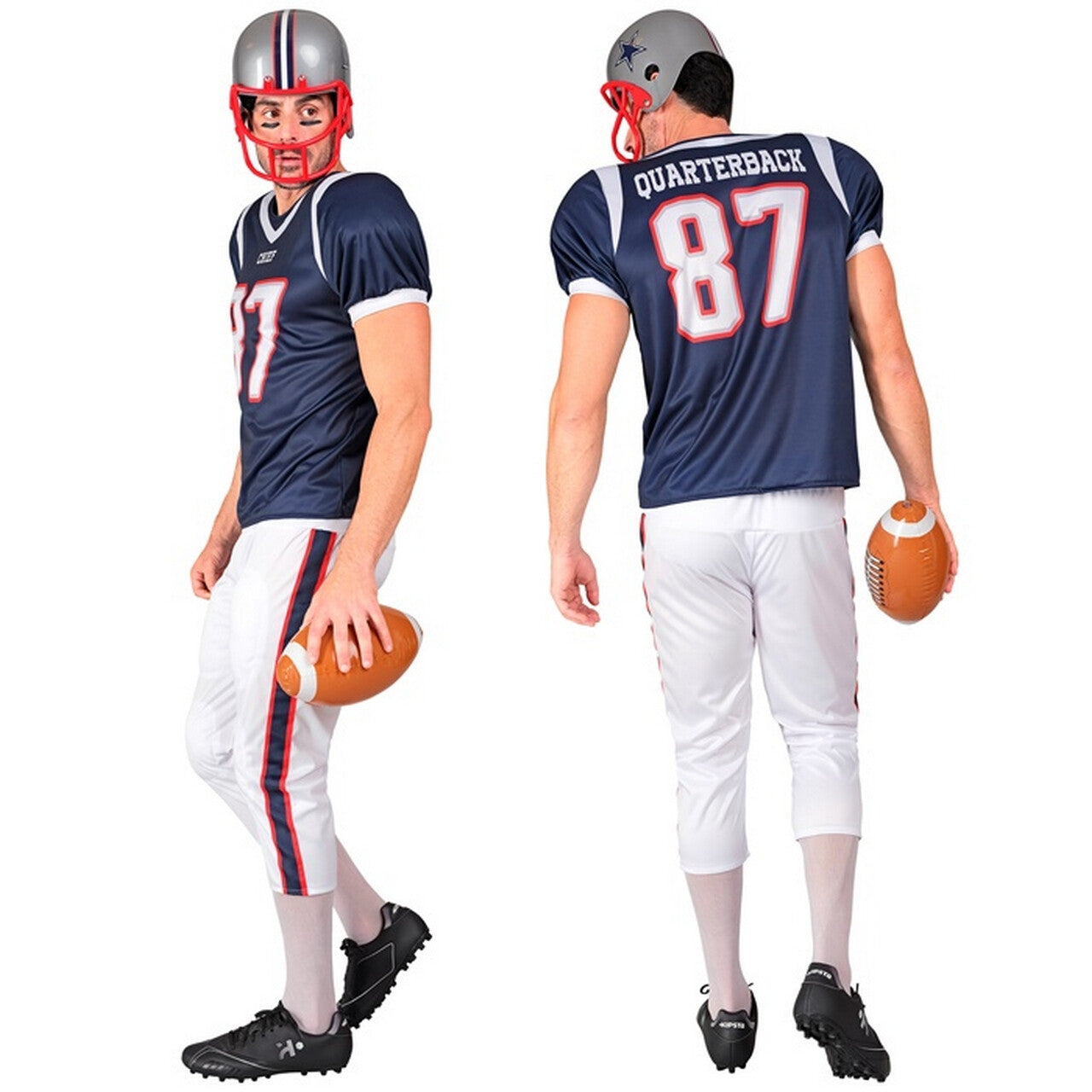 Op deze afbeelding zie je een Kostuums, van het merk Widmann. Quarterback Chief American Football Man Kostuum