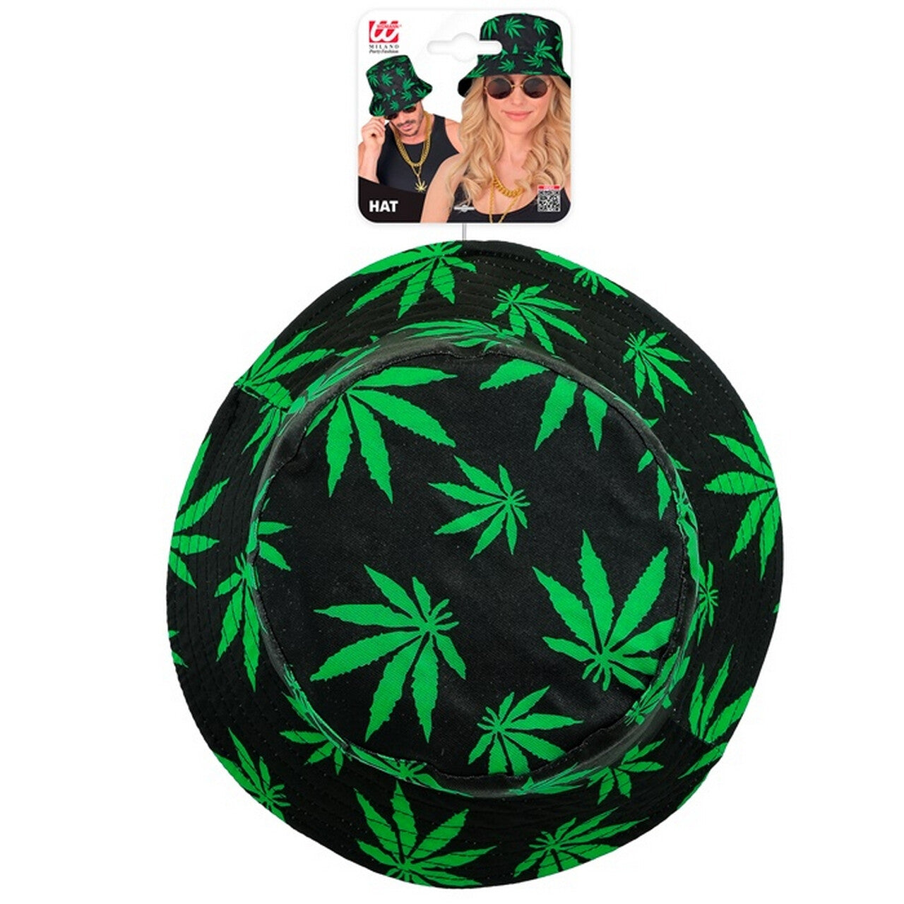 Op deze afbeelding zie je een Accessoires, van het merk Widmann. Bucket Hat Green Grass