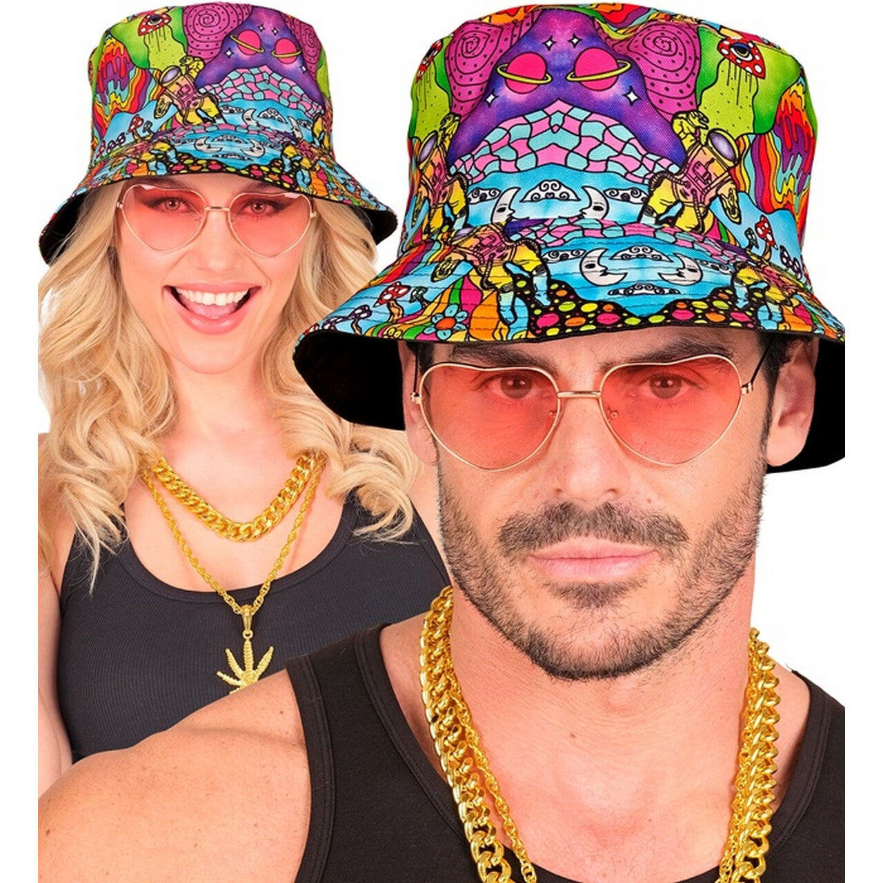Op deze afbeelding zie je een Accessoires, van het merk Widmann. Bucket Hat Super High