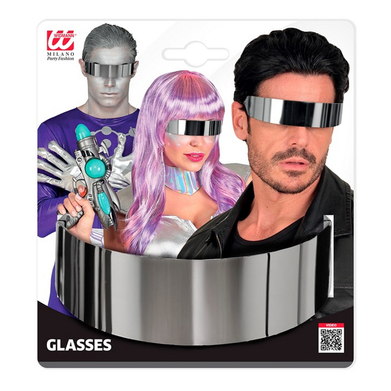 Op deze afbeelding zie je een Accessoires, van het merk Widmann. Futuristische Bril Space Cowboy