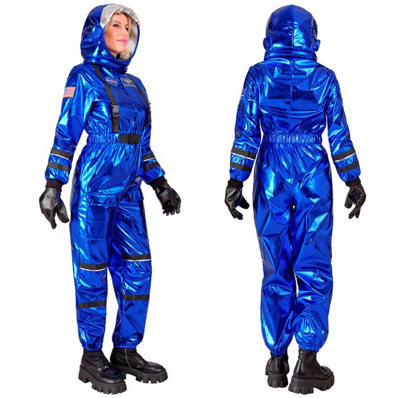 Op deze afbeelding zie je een Kostuums, van het merk Widmann. Blauwe Astronaut Katy Vrouw Kostuum