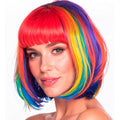 Regenbogen Fantasy Bobperücke