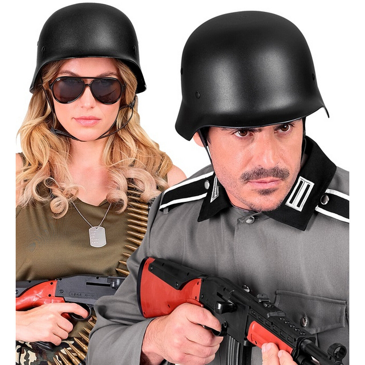 Op deze afbeelding zie je een Accessoires, van het merk Widmann. Zwarte Helm Militair Special Forces