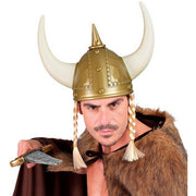 Op deze afbeelding zie je een Accessoires, van het merk Widmann. Viking Helm Met Hoorns En Vlechten