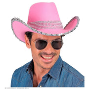 Op deze afbeelding zie je een Accessoires, van het merk Widmann. Cowboyhoed Party Girl Roze