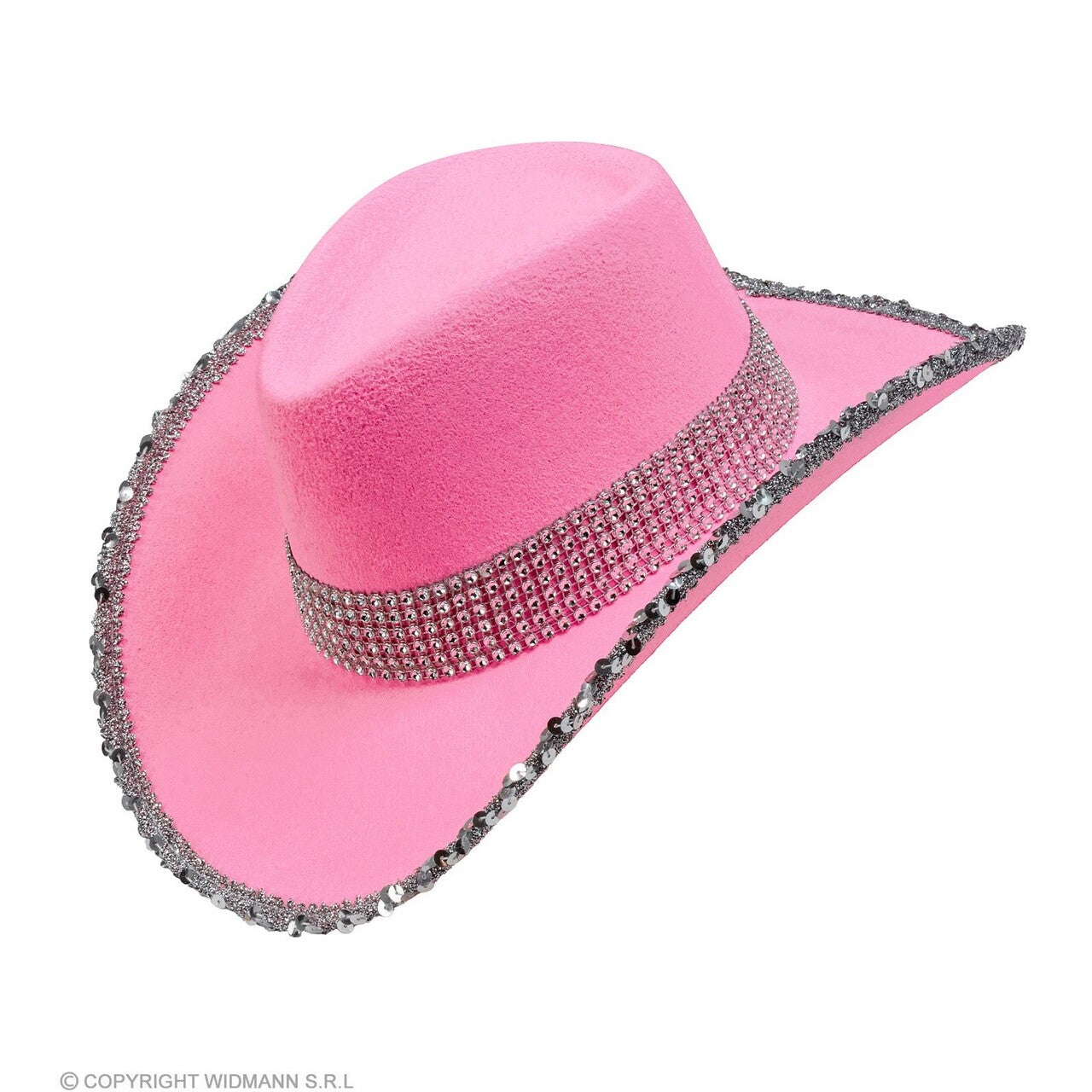 Op deze afbeelding zie je een Accessoires, van het merk Widmann. Cowboyhoed Party Girl Roze