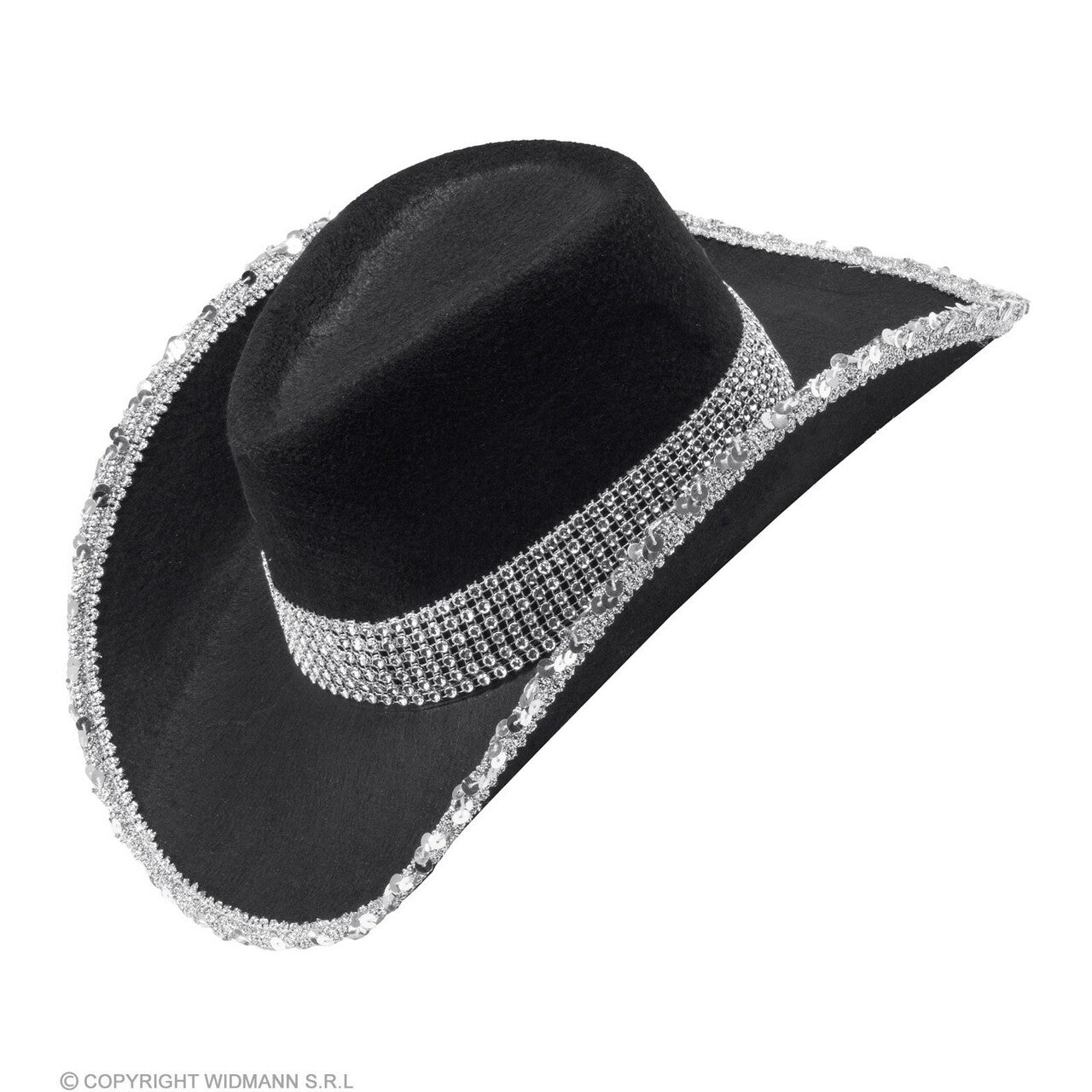 Op deze afbeelding zie je een Accessoires, van het merk Widmann. Cowboyhoed Partygirl Zwart