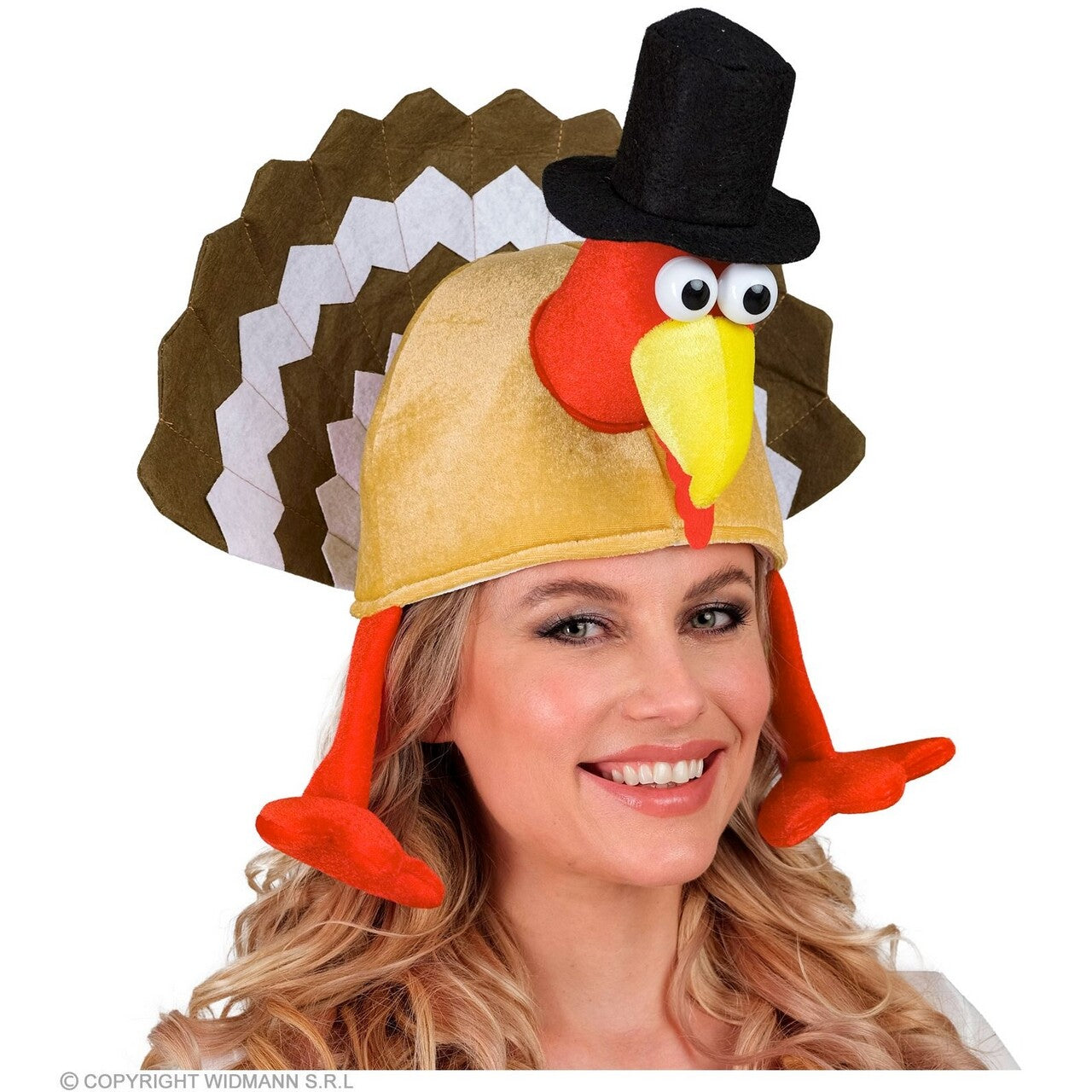 Op deze afbeelding zie je een Accessoires, van het merk Widmann. Muts Kale Koen Kalkoen