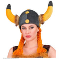 Wikingerhelm Mit Orangefarbenen Zöpfen