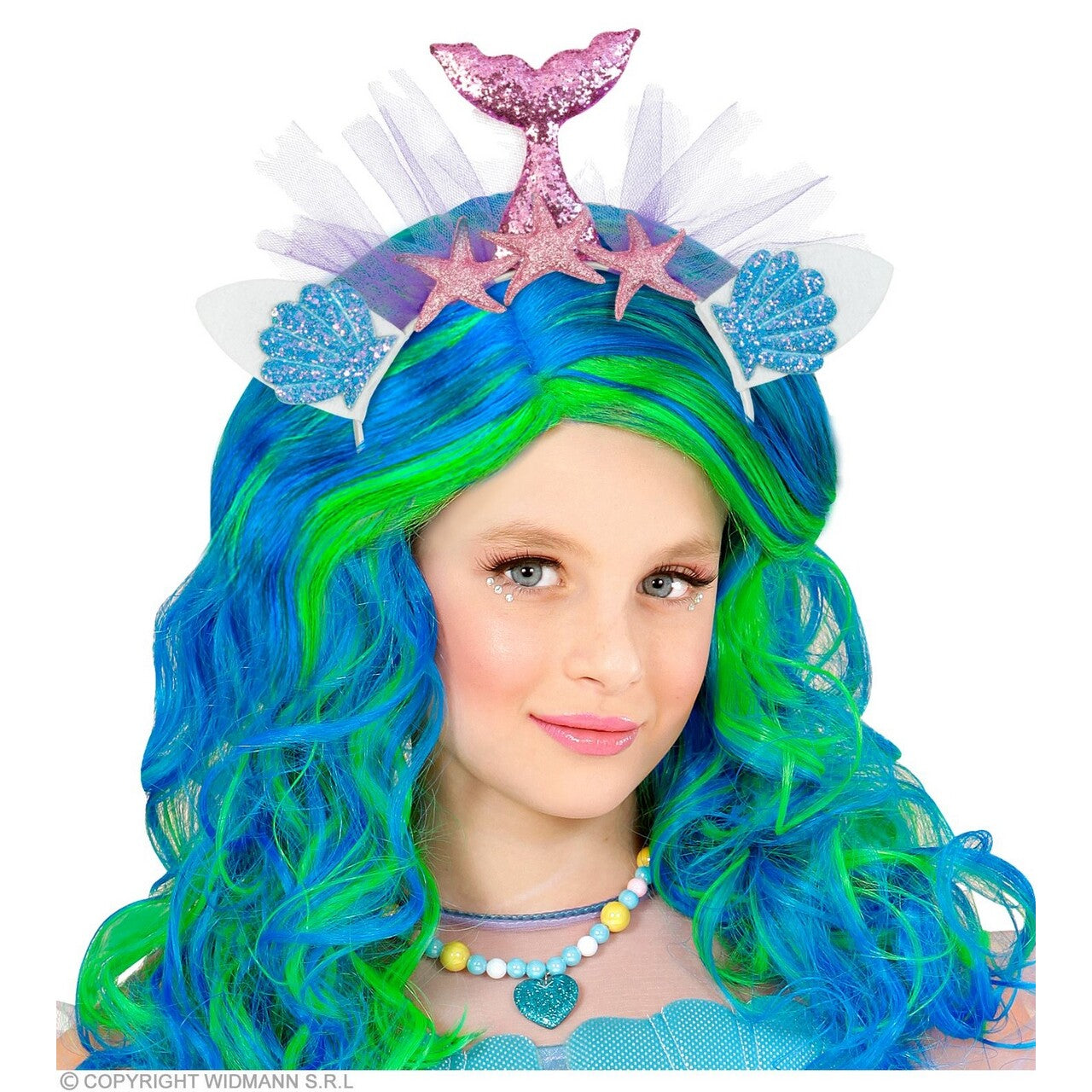 Op deze afbeelding zie je een Accessoires, van het merk Widmann. Hoofdband Roze Zeemeermin Oceania