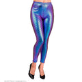 Legging Zeemeermin Paars Blauw Metallic Vrouw