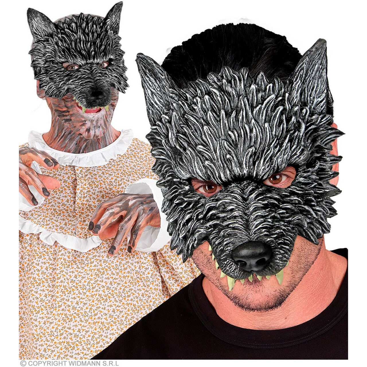 Op deze afbeelding zie je een Accessoires, van het merk Widmann. Kinloos Masker Grote Boze Wolf
