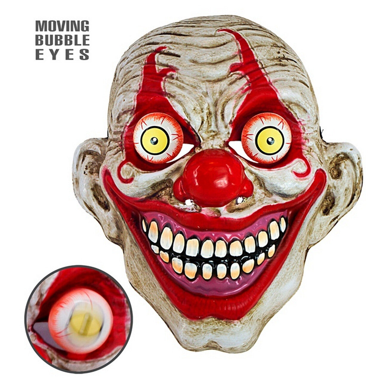 Op deze afbeelding zie je een Accessoires, van het merk Widmann. Masker Smiling Clown Met Wiebel Ogen