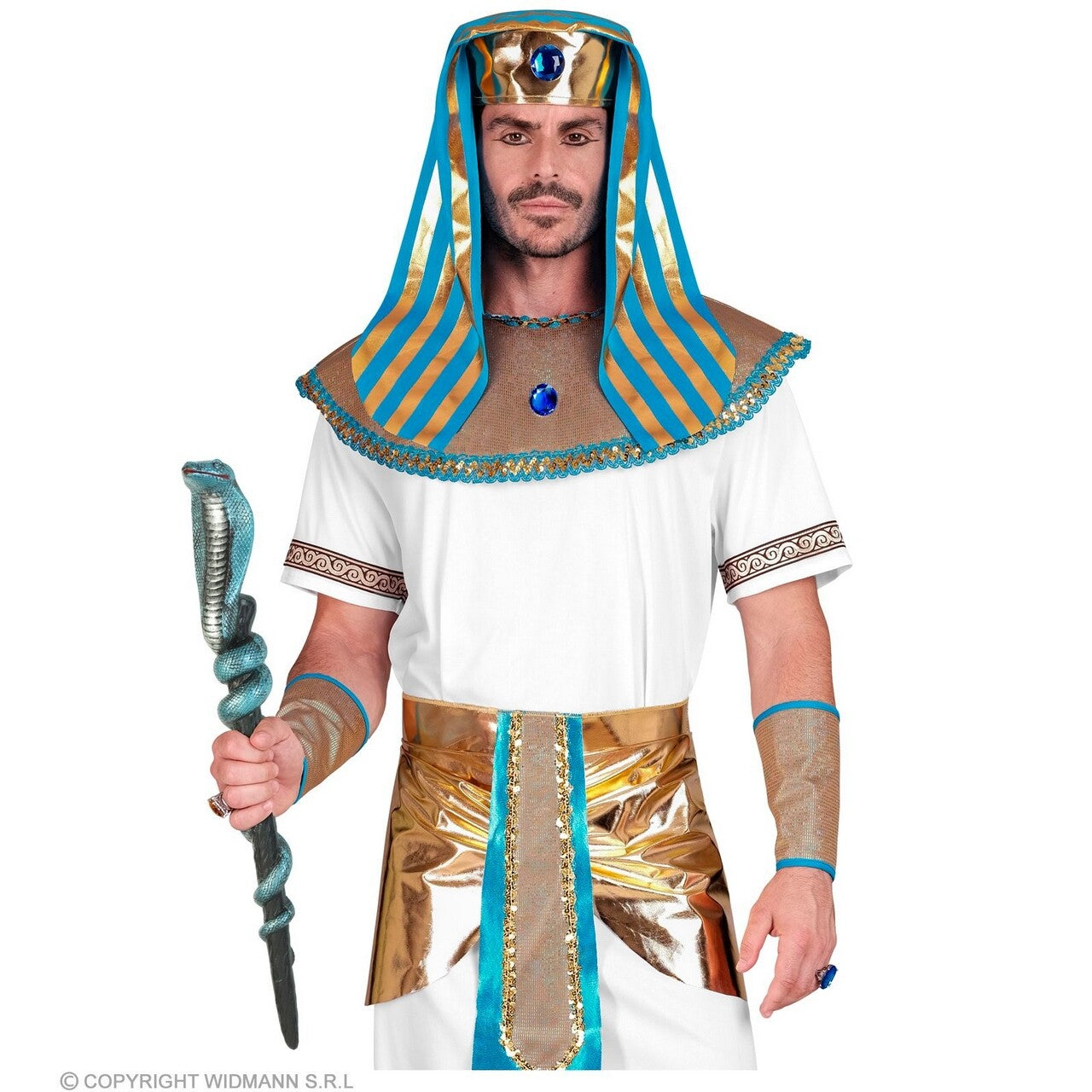 Op deze afbeelding zie je een Accessoires, van het merk Widmann. Egyptische Koningsstaf Scepter Slang 64 Cm