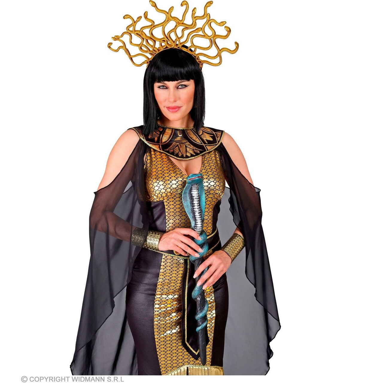 Op deze afbeelding zie je een Accessoires, van het merk Widmann. Egyptische Koningsstaf Scepter Slang 64 Cm