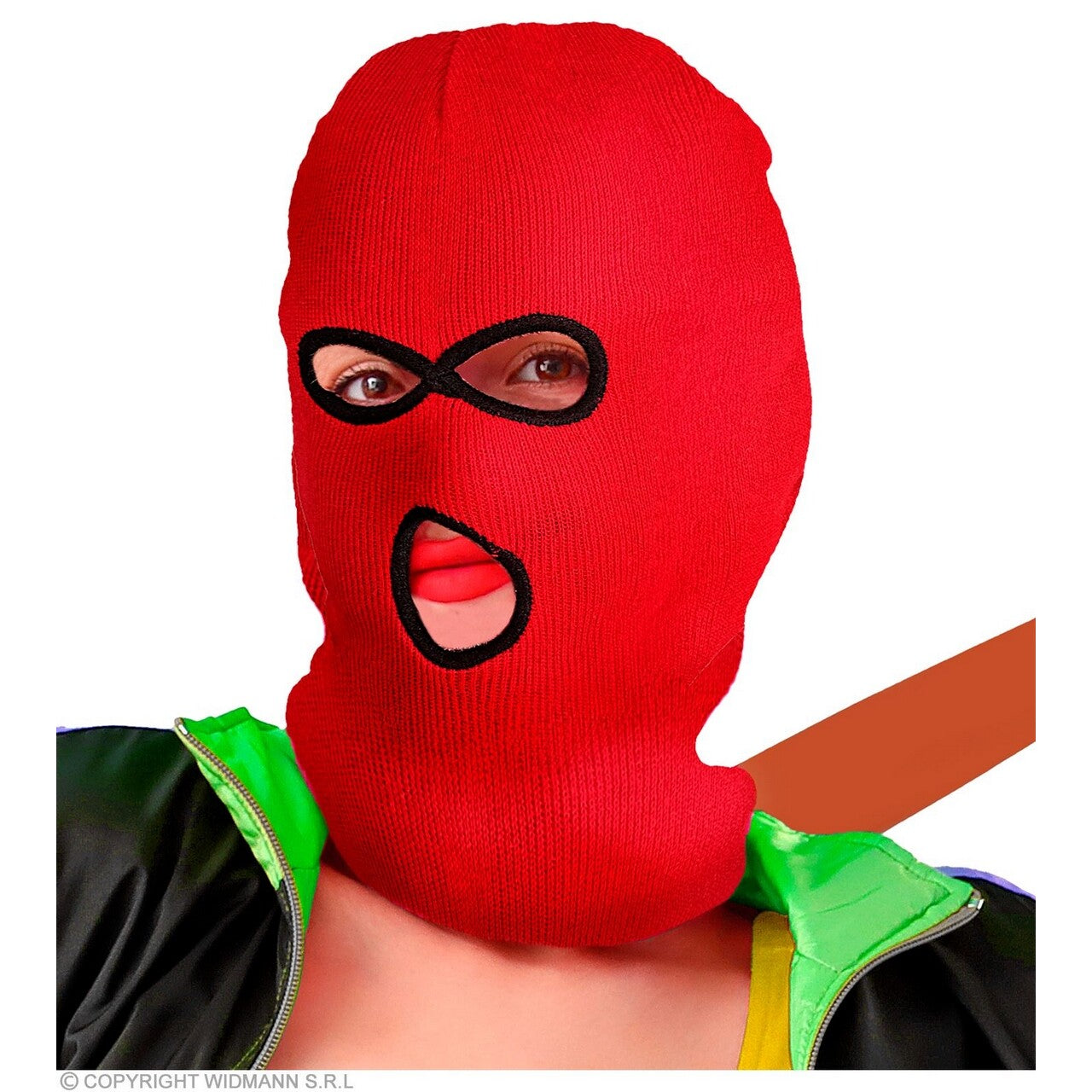 Op deze afbeelding zie je een Accessoires, van het merk Widmann. Bivakmuts Rood