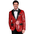 Veste Pailletée De Magicien De Cirque Rouge