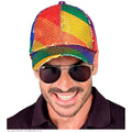 Regenbogen Pailetten Kappe