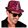 Chapeau Gangster à Sequins Rose Tigre