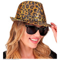 Pailletten-Gangsterhut Leopard
