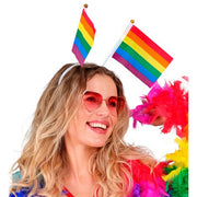 Op deze afbeelding zie je een Accessoires, van het merk Widmann. Wave Your Regenboog Flag Hoofdband