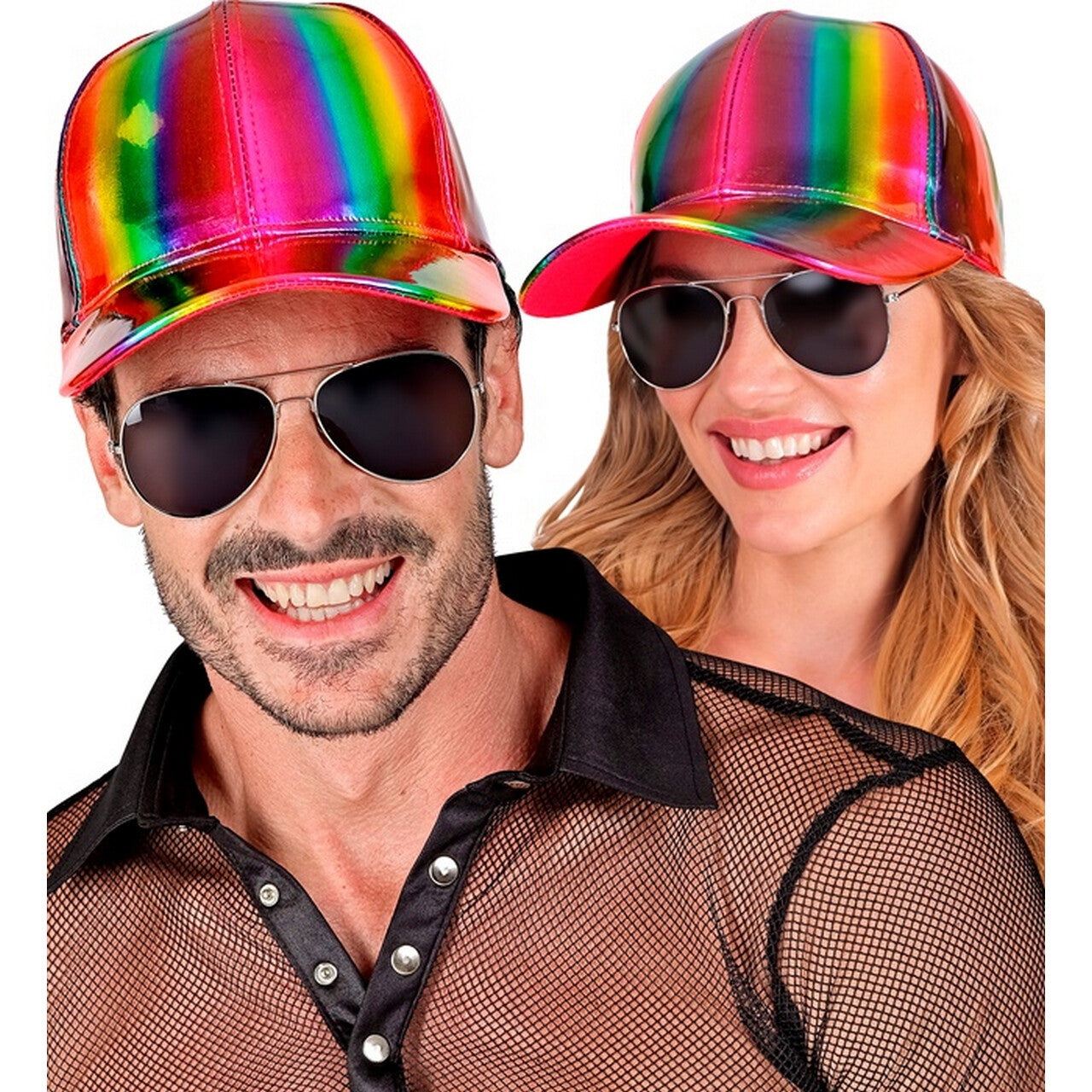 Op deze afbeelding zie je een Accessoires, van het merk Widmann. Lekker Foute Pet Regenboog