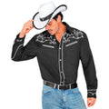 Western Cowboy Overhemd Zwart Man