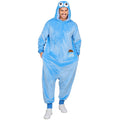 Dol Op Koekies Monster Blauw Onesie Kostuum