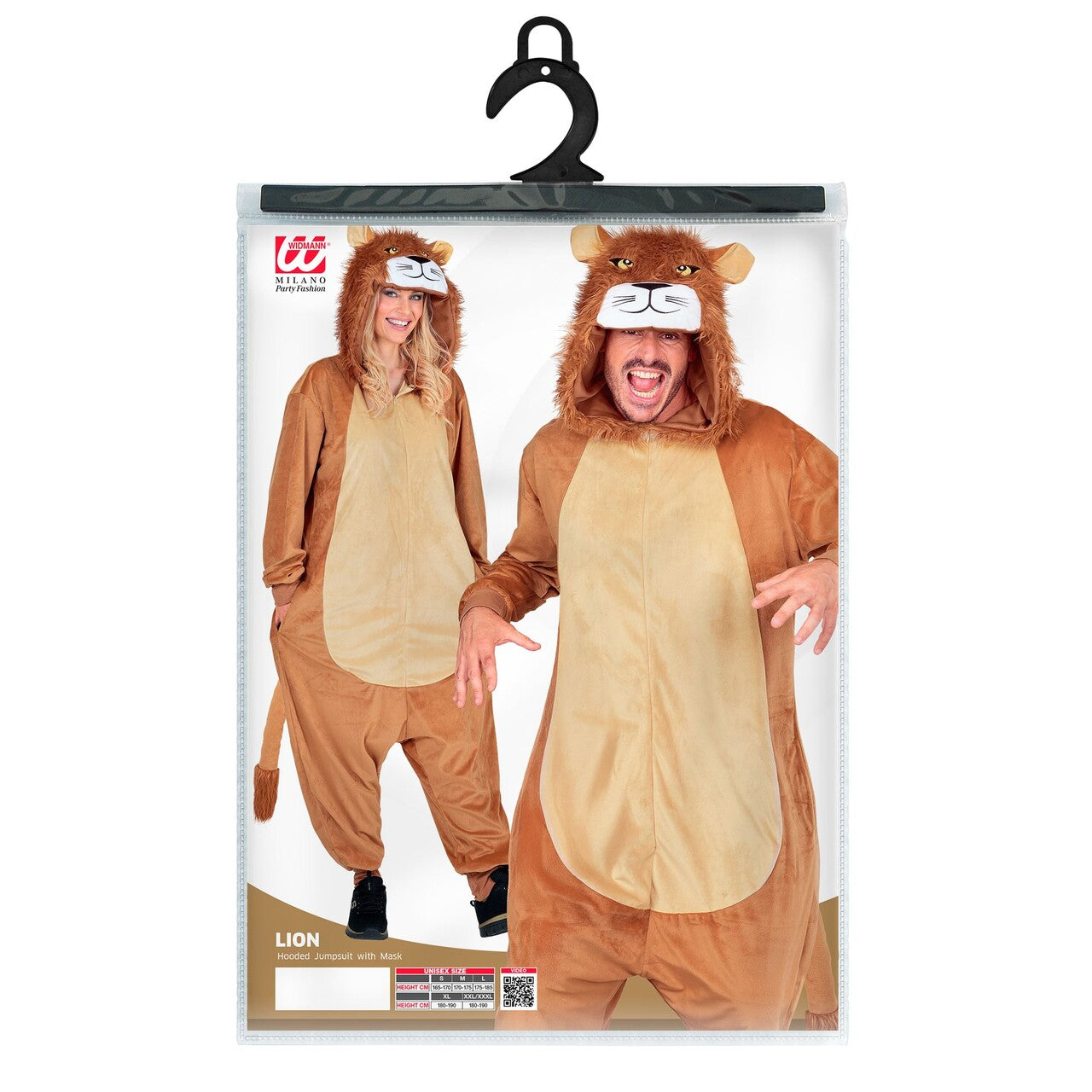 Op deze afbeelding zie je een Kostuums, van het merk Widmann. Leuke Leeuw Onesie Kostuum