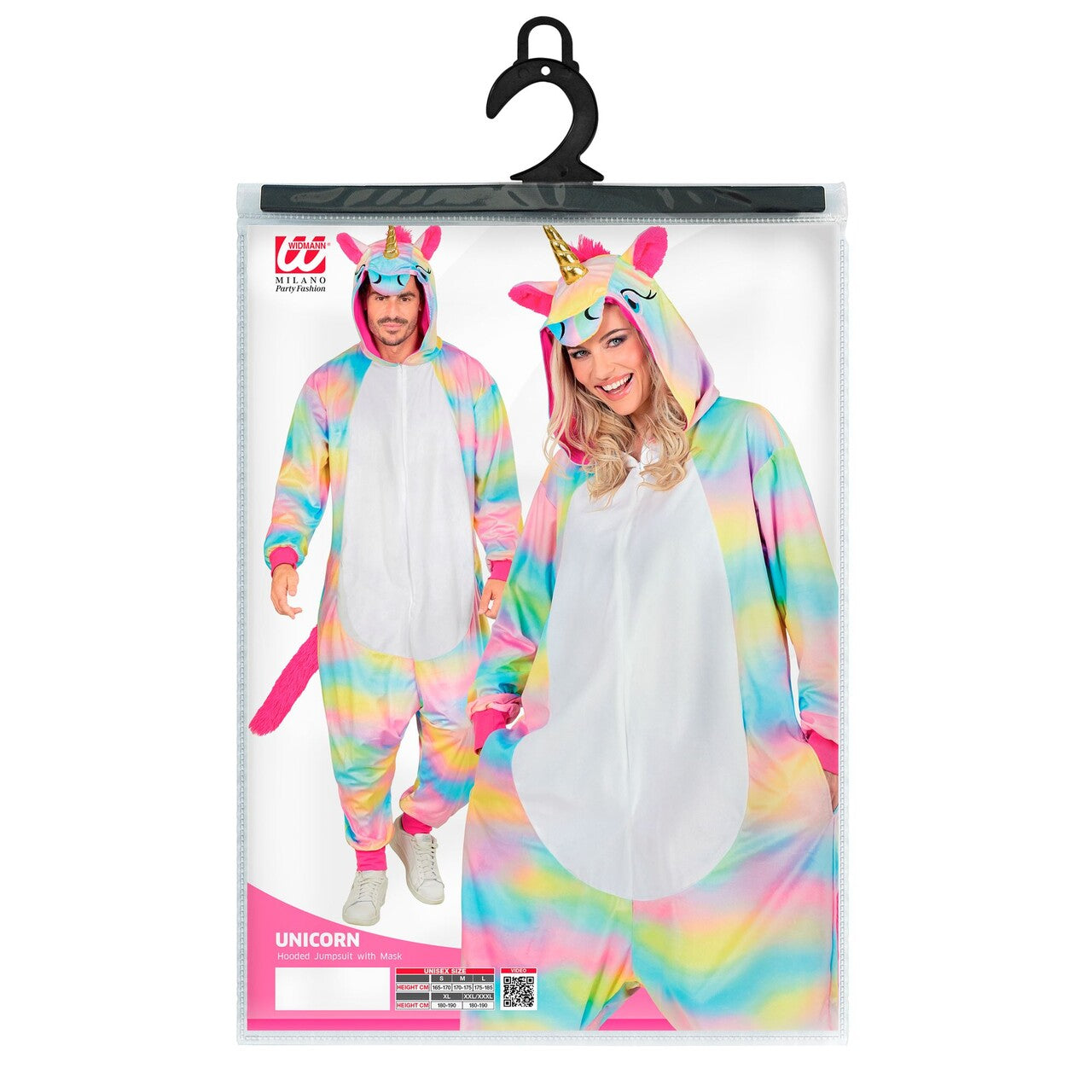 Op deze afbeelding zie je een Kostuums, van het merk Widmann. Fabeldier Eenhoorn Onesie Kostuum