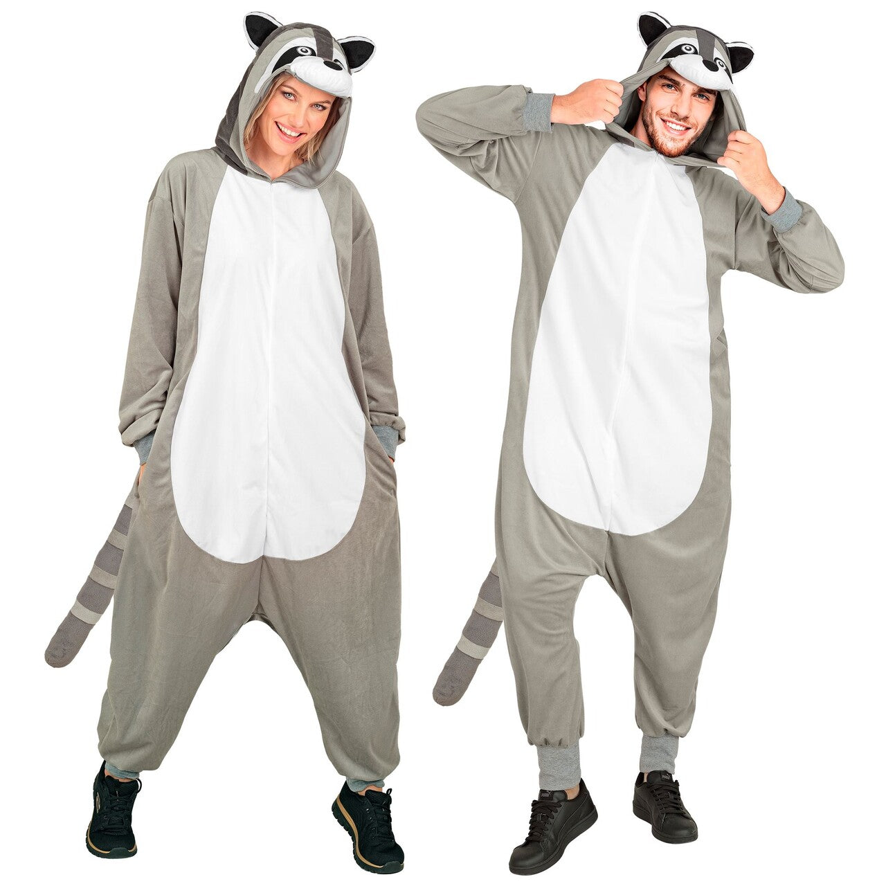 Op deze afbeelding zie je een Kostuums, van het merk Widmann. Schone Wasbeer Onesie Kostuum