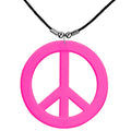 Collier Symbole Paix Néon Rose