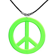 Op deze afbeelding zie je een Accessoires, van het merk Widmann. Ketting Peace Symbool Neon Groen