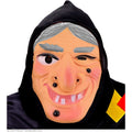 Alte Hexenschwarzwrats -Maske Mit Kopftuch