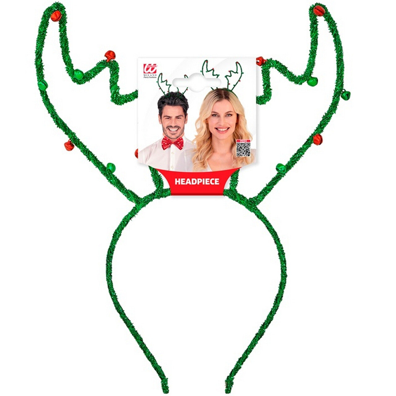 Op deze afbeelding zie je een Accessoires, van het merk Widmann. Hoofdband Green Deer