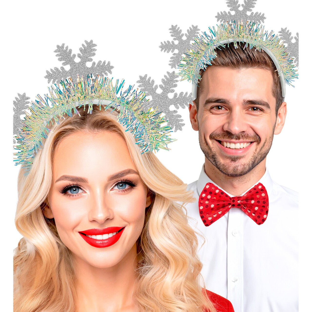 Op deze afbeelding zie je een Accessoires, van het merk Widmann. Hoofdband Kerst Prinses Zilver
