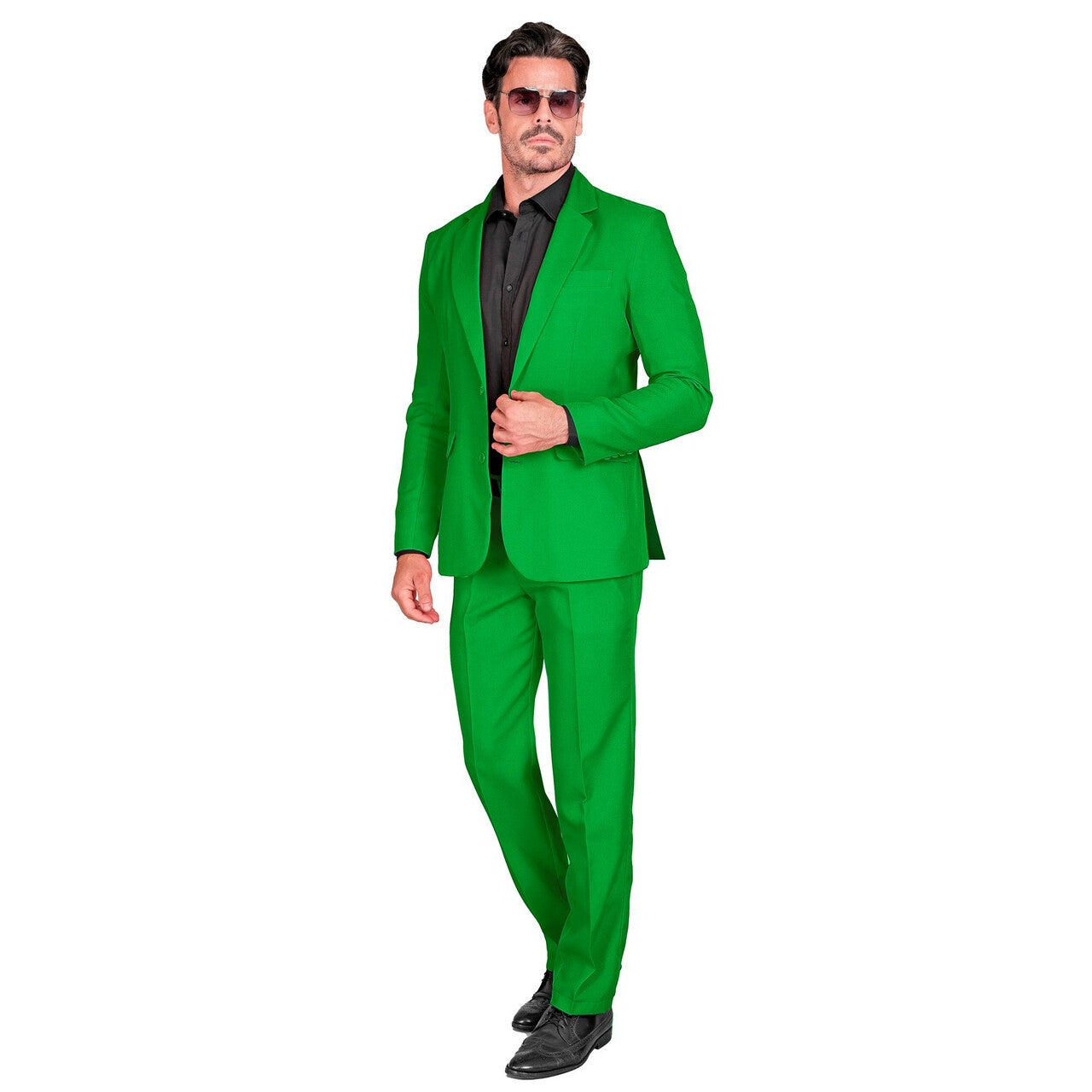 Op deze afbeelding zie je een Kostuums, van het merk Widmann. Kikker Groen St Patricksday Man Kostuum